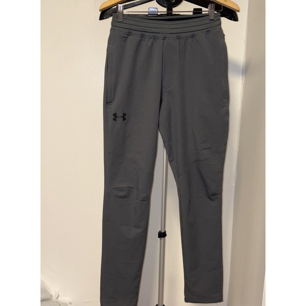 Under Armour Mens Pants Gray Small Track Pant Loose Polyester